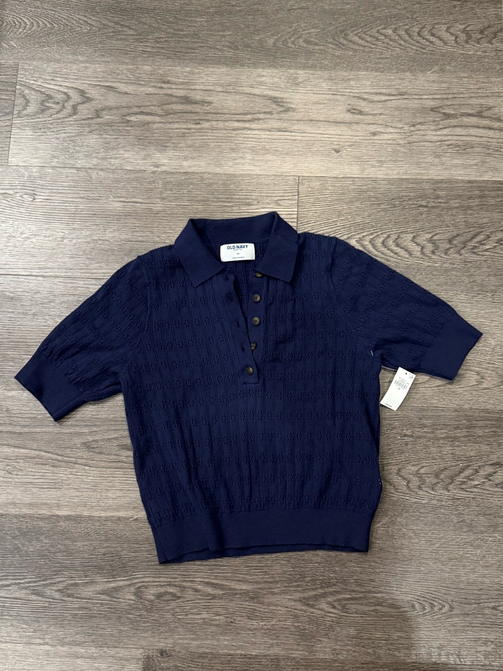 Nwt SoSoft Lite Short-Sleeve Pointelle Cropped Polo